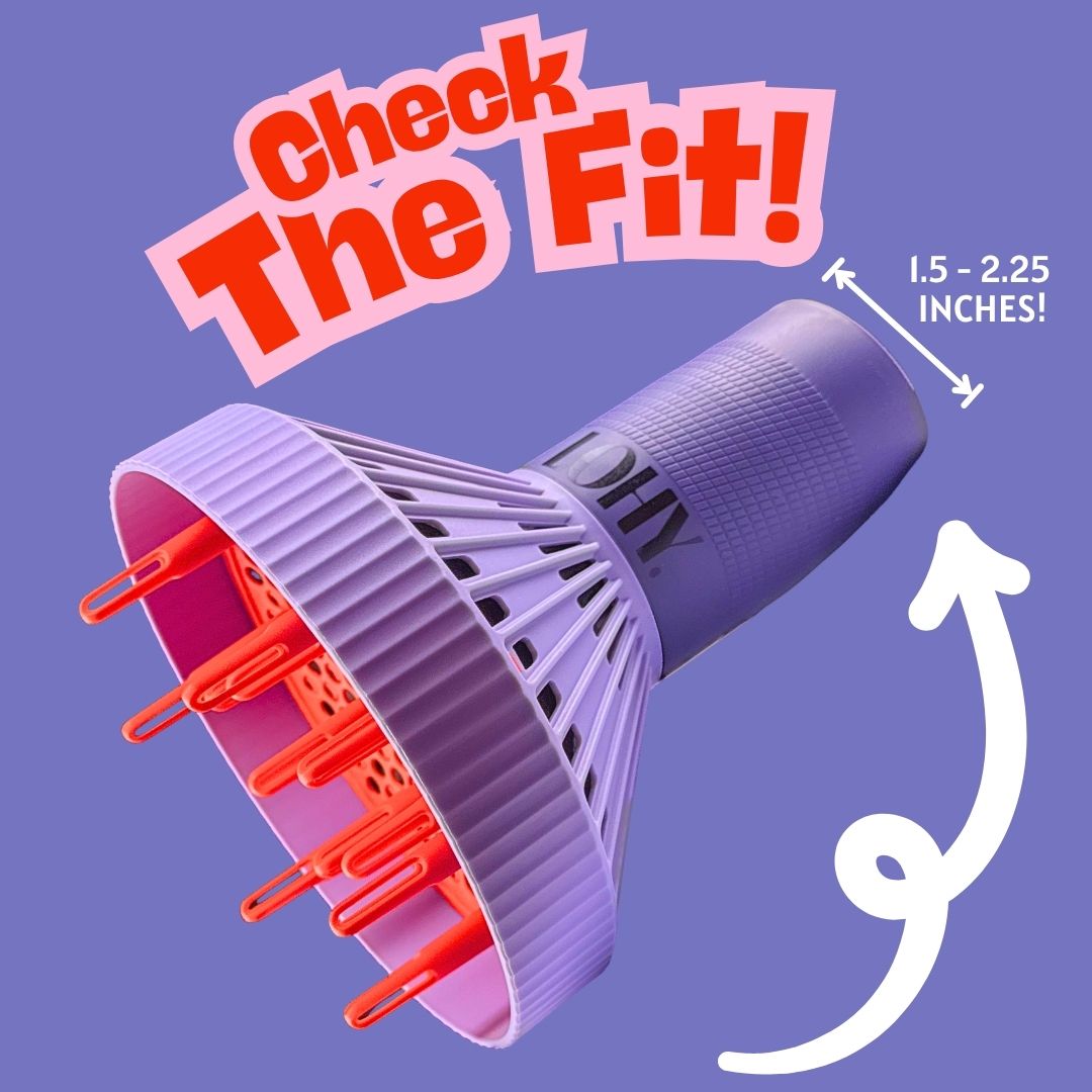 Lohy Universal diffuser dimensions fit nozzle 1.5 to 2.25 inches on purple background