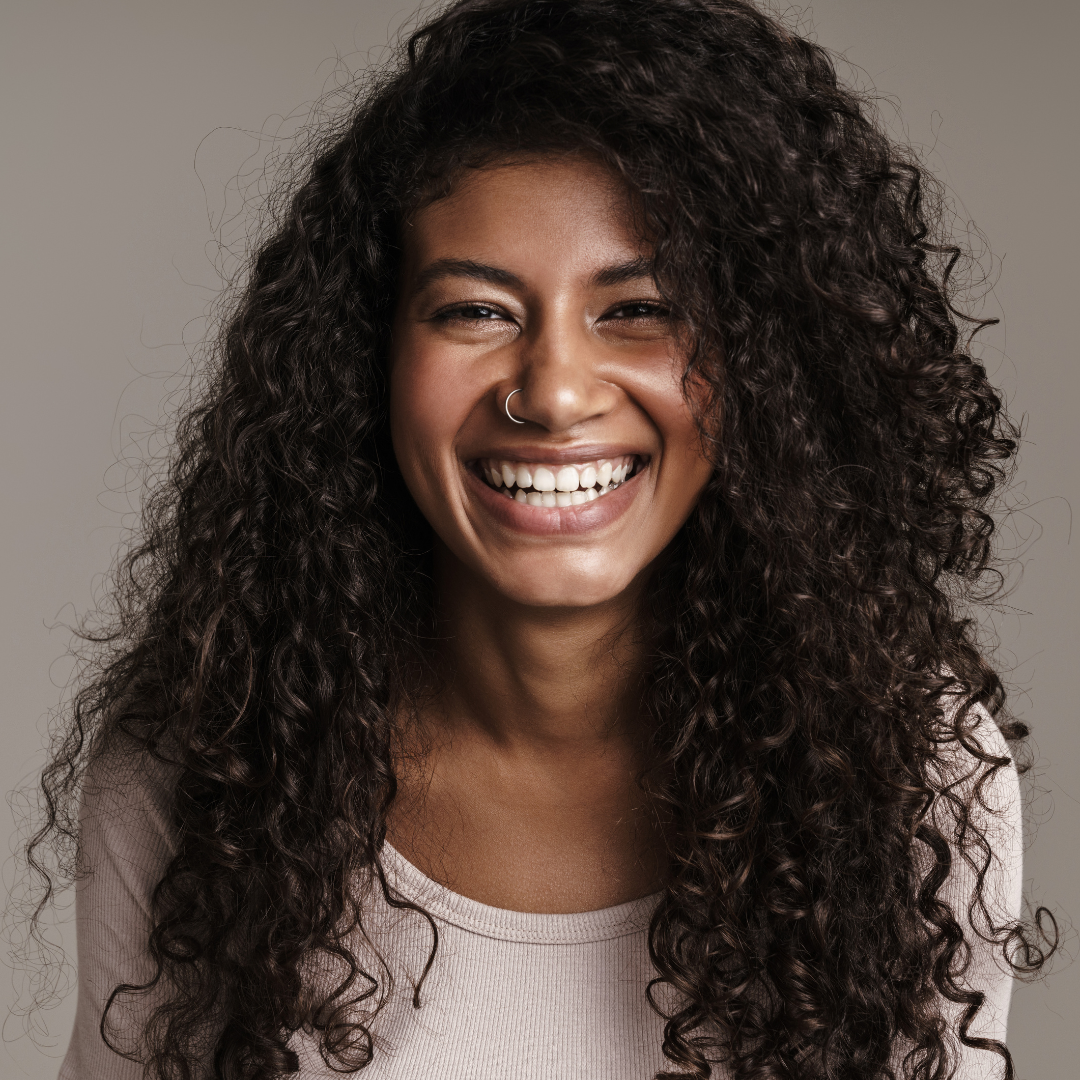 long thick curly hair model
