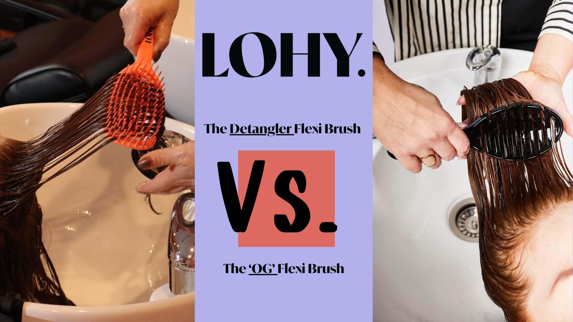 The detangler FLEXI BRUSH VS. the OG Flexi Brush