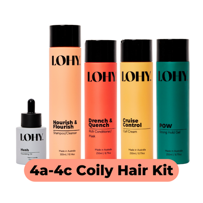 4a, 4b, 4c - Coily Hair Kit